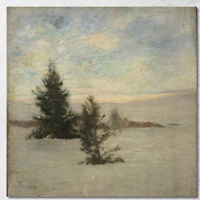 Meteo Neve John La Farge jlf26 quadro stampa su tela
