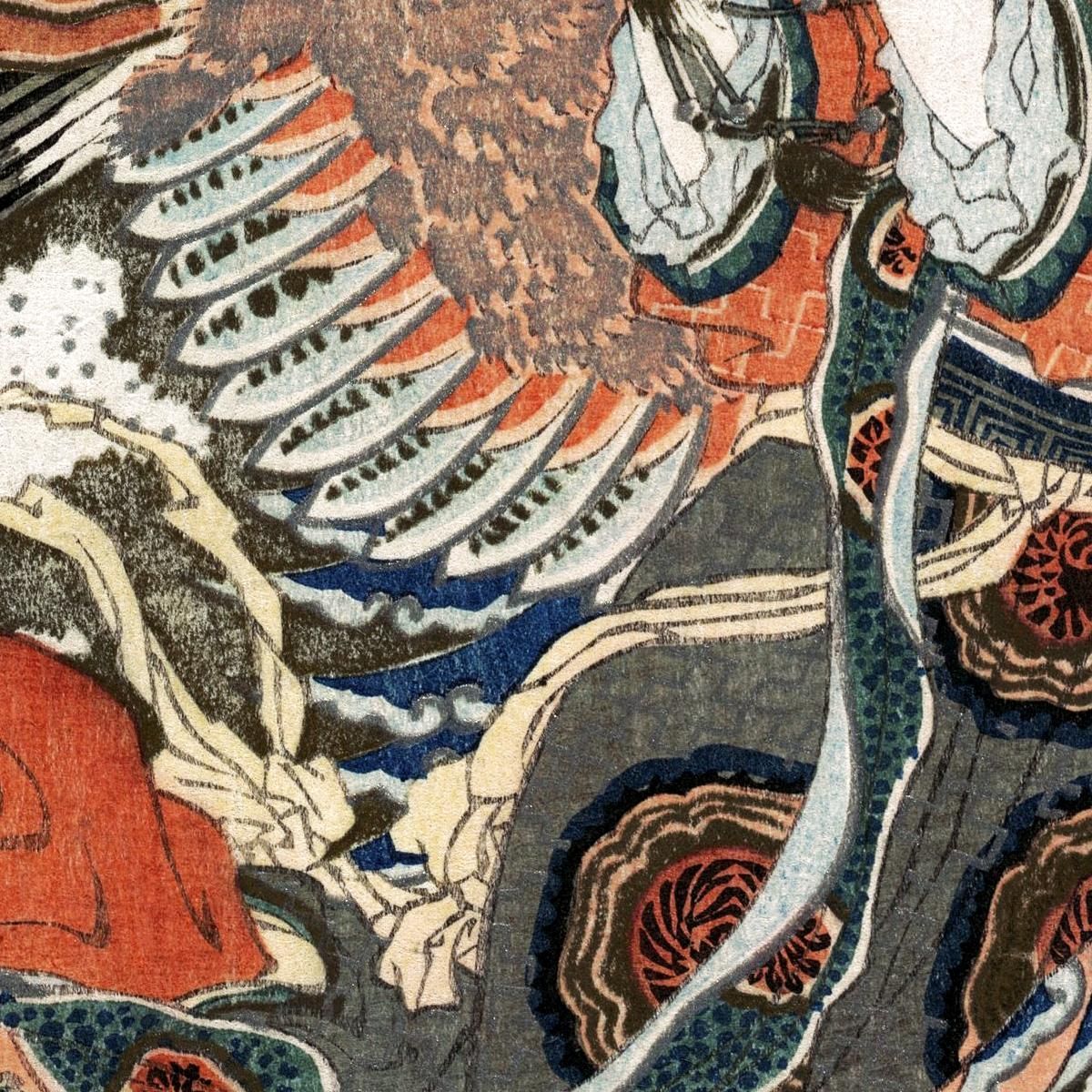 Donna Giapponese katsushika hokusai khk26 quadro stampa su tela