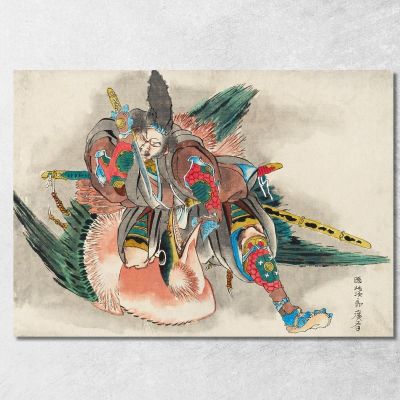 Okijiro Hironari katsushika hokusai khk33 quadro stampa su tela