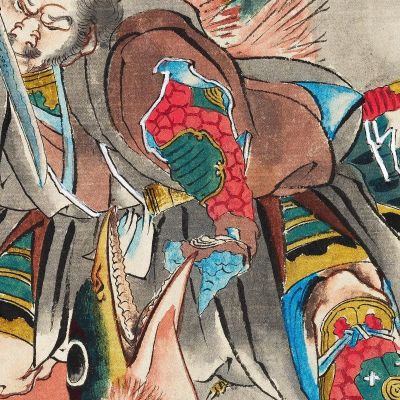 Okijiro Hironari katsushika hokusai khk33 quadro stampa su tela