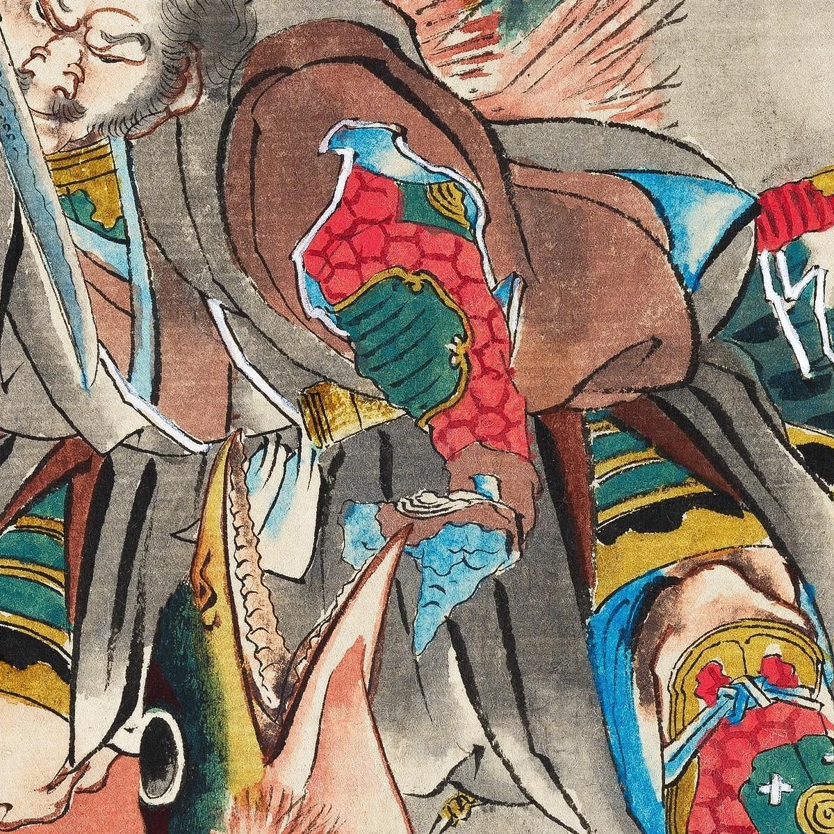 Okijiro Hironari katsushika hokusai khk33 quadro stampa su tela