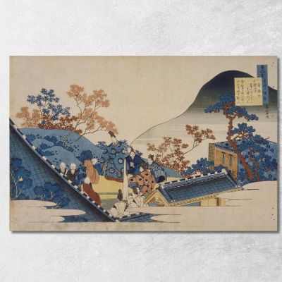 Poesia Di Teishin Ko Fujiwara No Tadahira 2 katsushika hokusai khk53 quadro stampa su tela