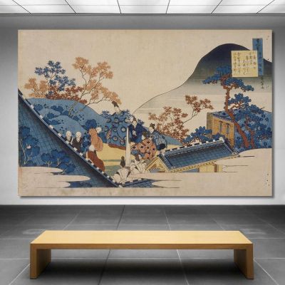 Poesia Di Teishin Ko Fujiwara No Tadahira 2 katsushika hokusai khk53 quadro stampa su tela