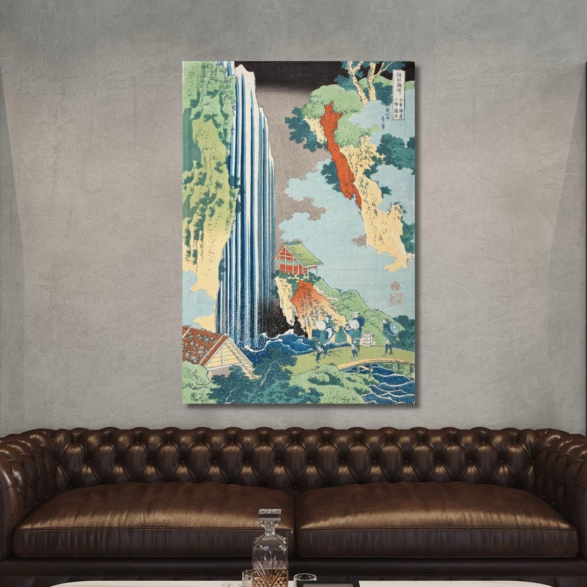 Cascate Di Ono Sul Kisokaido katsushika hokusai khk103 quadro stampa su tela