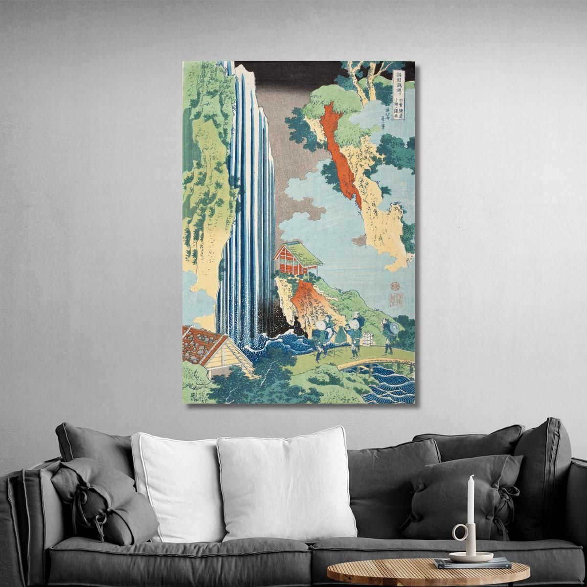 Cascate Di Ono Sul Kisokaido katsushika hokusai khk103 quadro stampa su tela