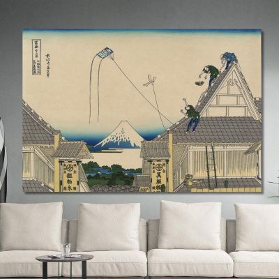 Koto Suruga-Cho Mitsu Miseryakuzu katsushika hokusai, khk106 cuadro en lienzo