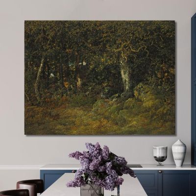 La Quercia Rocciosa Théodore Rousseau trs24 quadro stampa su tela