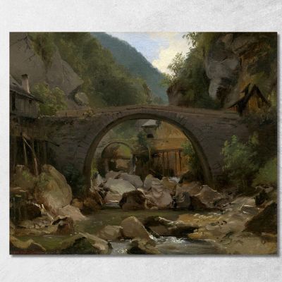 Ruscello Di Montagna In Alvernia Théodore Rousseau trs27 quadro stampa su tela