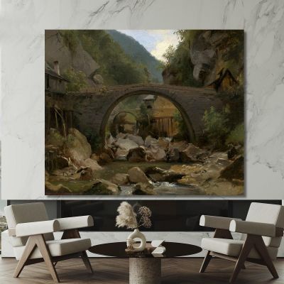 Mountain Stream In The Auvergne Théodore Rousseau, trs27 canvas print