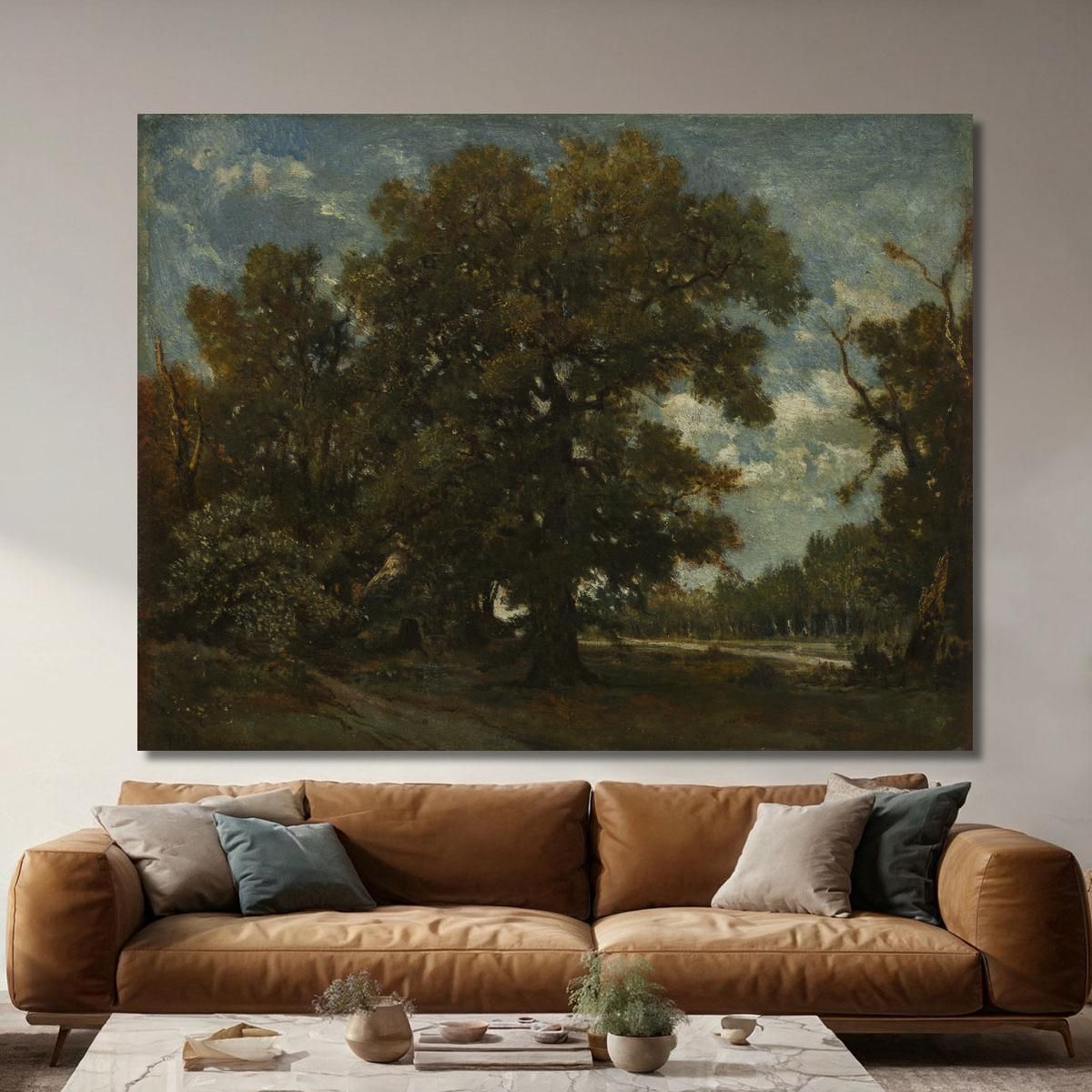 La Quercia Théodore Rousseau trs40 quadro stampa su tela
