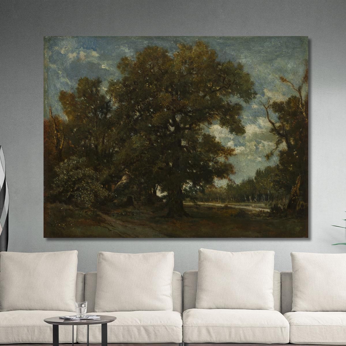 La Quercia Théodore Rousseau trs40 quadro stampa su tela
