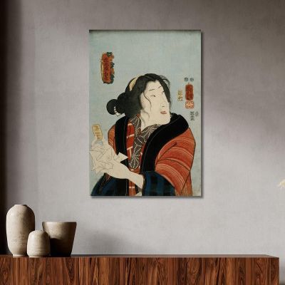 Bando Shuka As Hashimotoya Shiraito Utagawa Kuniyoshi, ukn2 canvas print