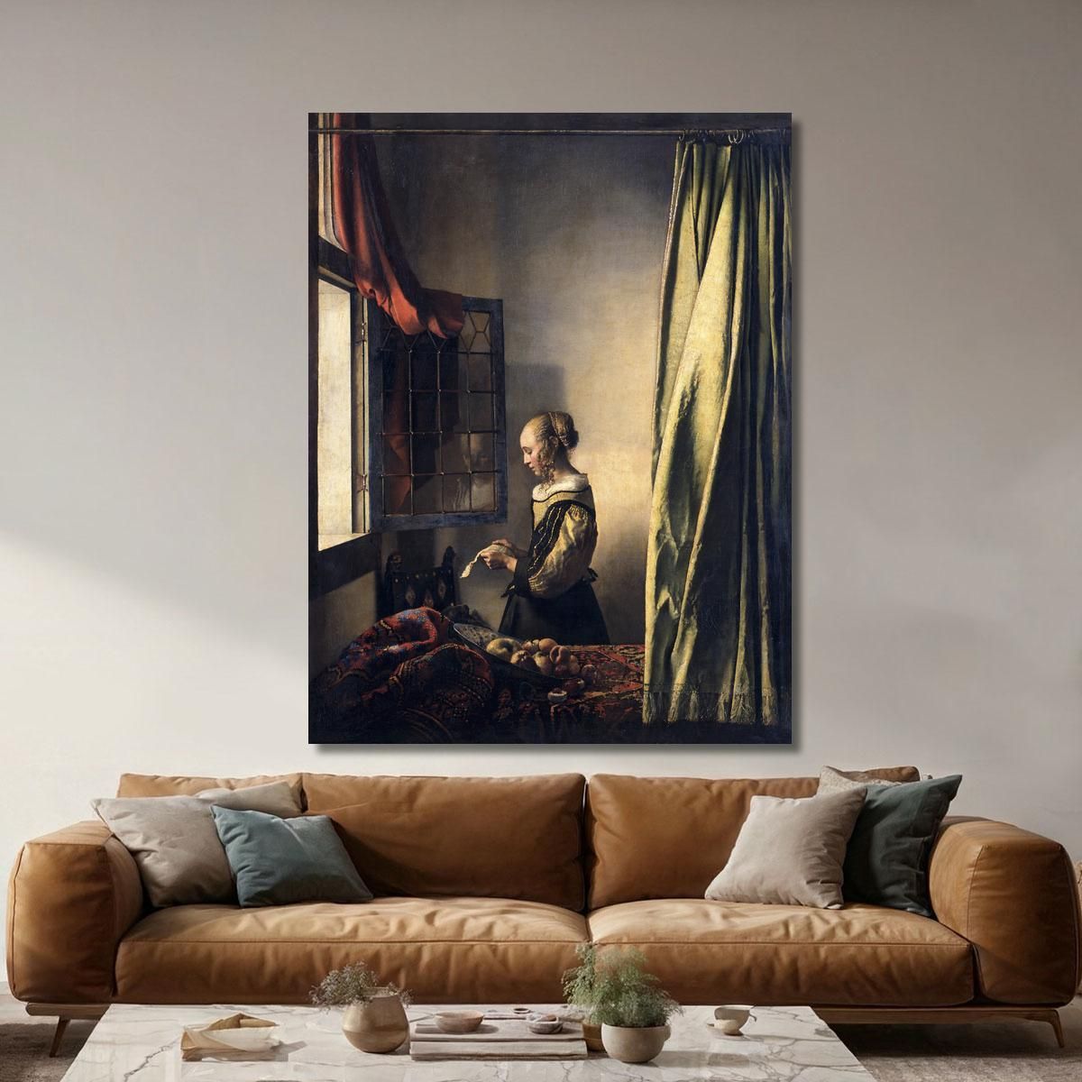 Ragazza Che Legge Una Lettera Da Una Finestra Aperta Jan Vermeer jvr7 quadro stampa su tela