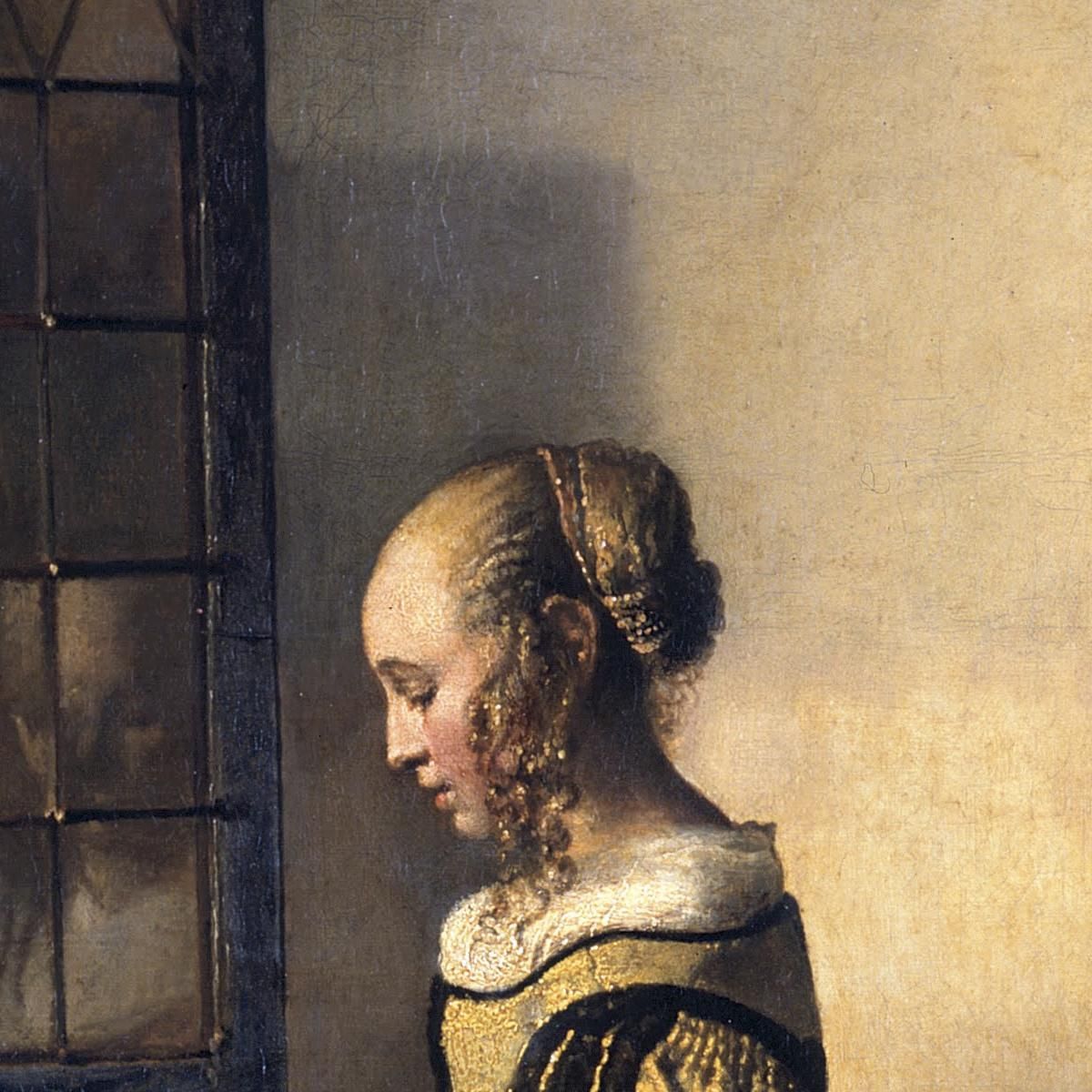 Ragazza Che Legge Una Lettera Da Una Finestra Aperta Jan Vermeer jvr7 quadro stampa su tela
