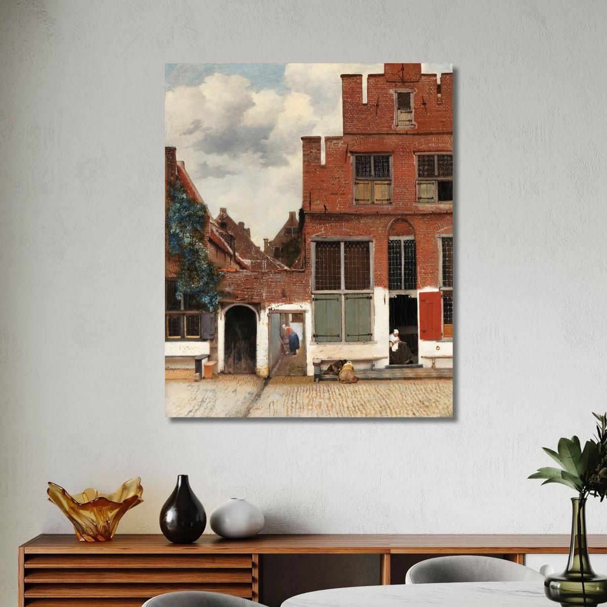 La Piccola Strada Jan Vermeer jvr25 quadro stampa su tela