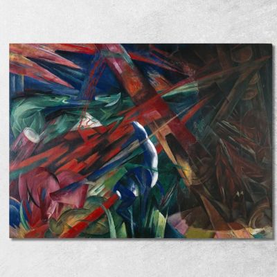 Destini Animali Gli Alberi Mostravano I Loro Anelli Gli Animali Le Loro Vene Franz Marc fmr2 quadro stampa su tela