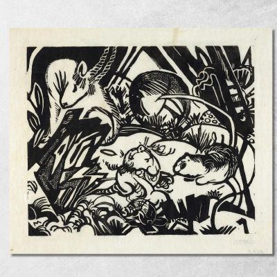 Leggenda Degli Animali Franz Marc fmr3 quadro stampa su tela