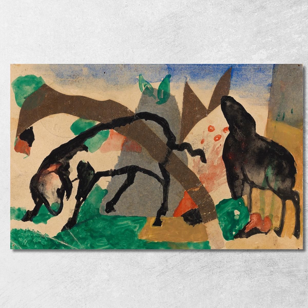 deux moutons Shetland au hasard : r/Gouache, image size:1200x1200