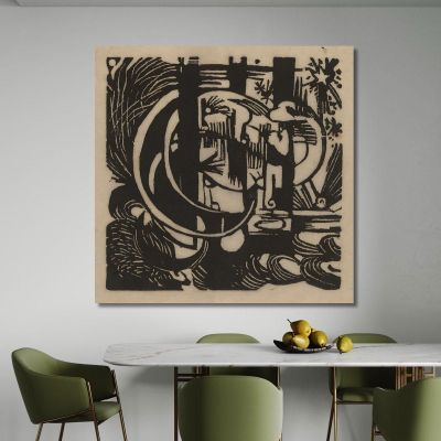 Lézards Franz Marc, fmr97 tableau impression sur toile