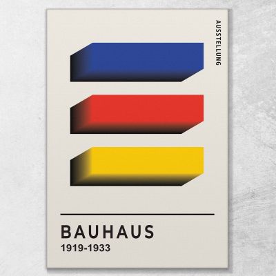 Quadro Bauhaus Linee Geometriche In Rilievo Bauhaus Style bhs4 quadro stampa su tela