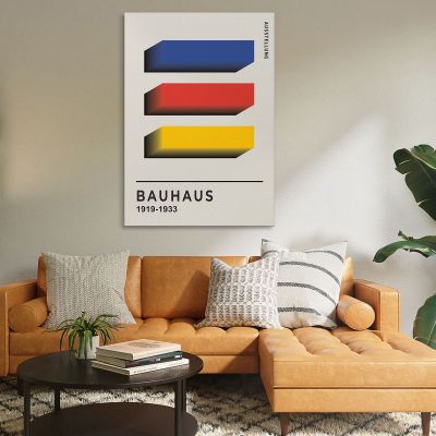 Quadro Bauhaus Linee Geometriche In Rilievo Bauhaus Style bhs4 quadro stampa su tela