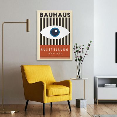 Quadro Bauhaus Occhio Su Sfondo Rigato Bauhaus Style bhs9 quadro stampa su tela