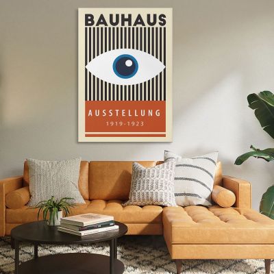 Quadro Bauhaus Occhio Su Sfondo Rigato Bauhaus Style bhs9 quadro stampa su tela