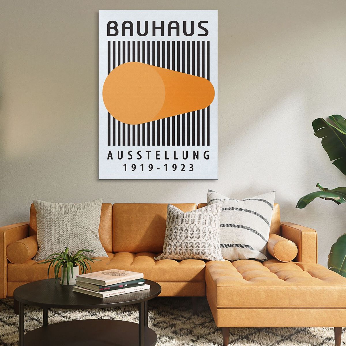 Quadro Bauhaus Cilindro Arancione Astratto Bauhaus Style bhs10 quadro stampa su tela