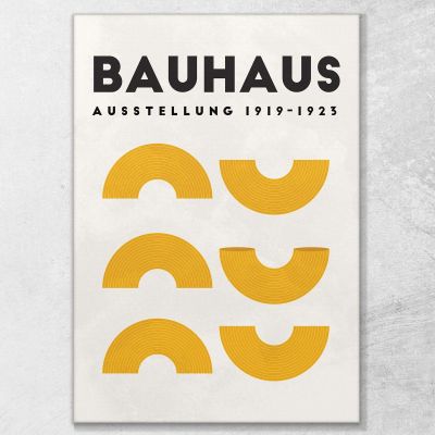 Quadro Bauhaus Semicerchi In Tonalità Calde Bauhaus Style bhs14 quadro stampa su tela