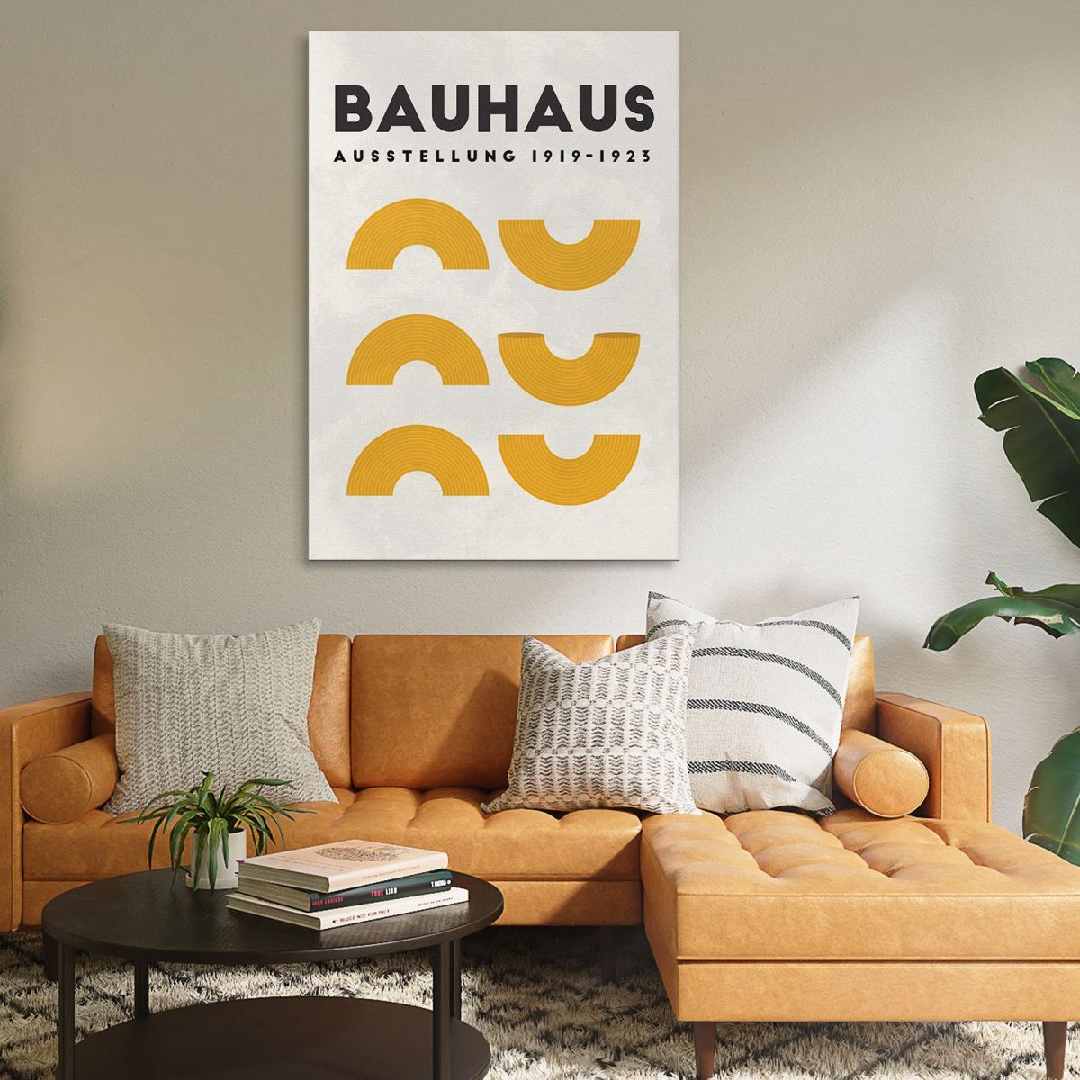 Quadro Bauhaus Semicerchi In Tonalità Calde Bauhaus Style bhs14 quadro stampa su tela