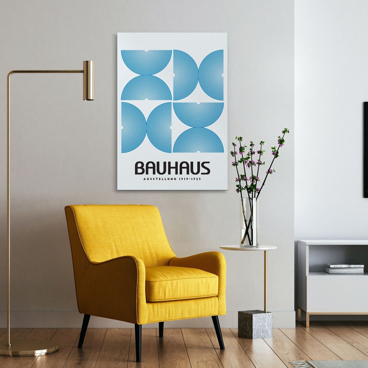 Quadro Bauhaus Struttura Geometrica Circolare Blu Bauhaus Style bhs15 quadro stampa su tela