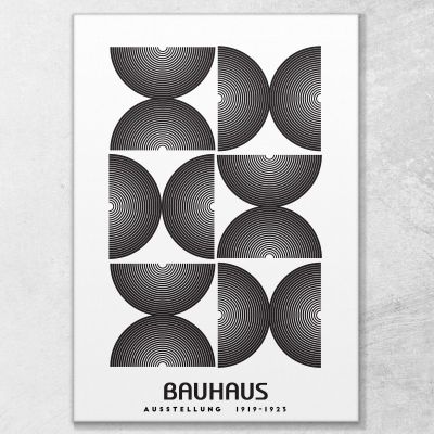 Quadro Bauhaus Struttura Geometrica Monocromatica Bauhaus Style bhs16 quadro stampa su tela