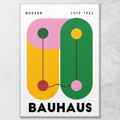 Quadro Bauhaus Elementi Connessi In Tonalità Vivaci Bauhaus Style bhs18 quadro stampa su tela