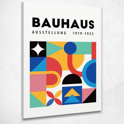 Quadro Bauhaus Collage Geometrico Astratto Bauhaus Style bhs19 quadro stampa su tela