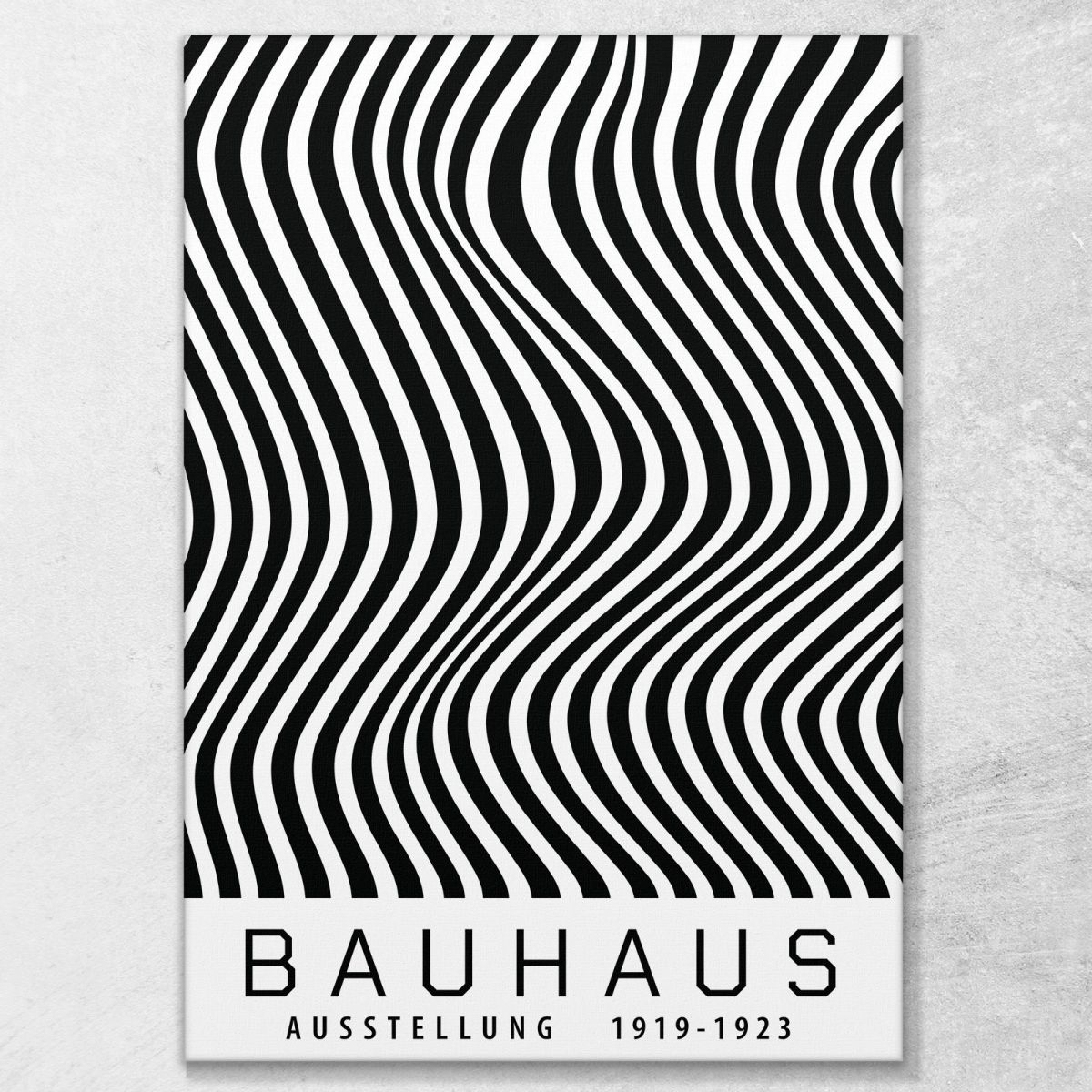 Quadro Bauhaus Onde Ipnotiche Monocromatiche Bauhaus Style bhs20 quadro stampa su tela