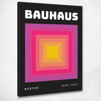 Quadro Bauhaus Gradiente Di Quadrati Concentrici Bauhaus Style bhs21 quadro stampa su tela