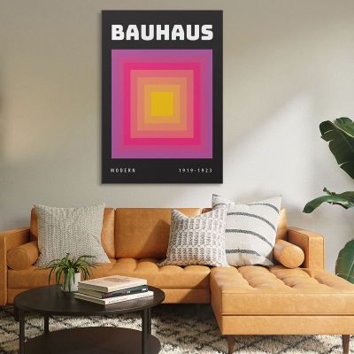 Quadro Bauhaus Gradiente Di Quadrati Concentrici Bauhaus Style bhs21 quadro stampa su tela