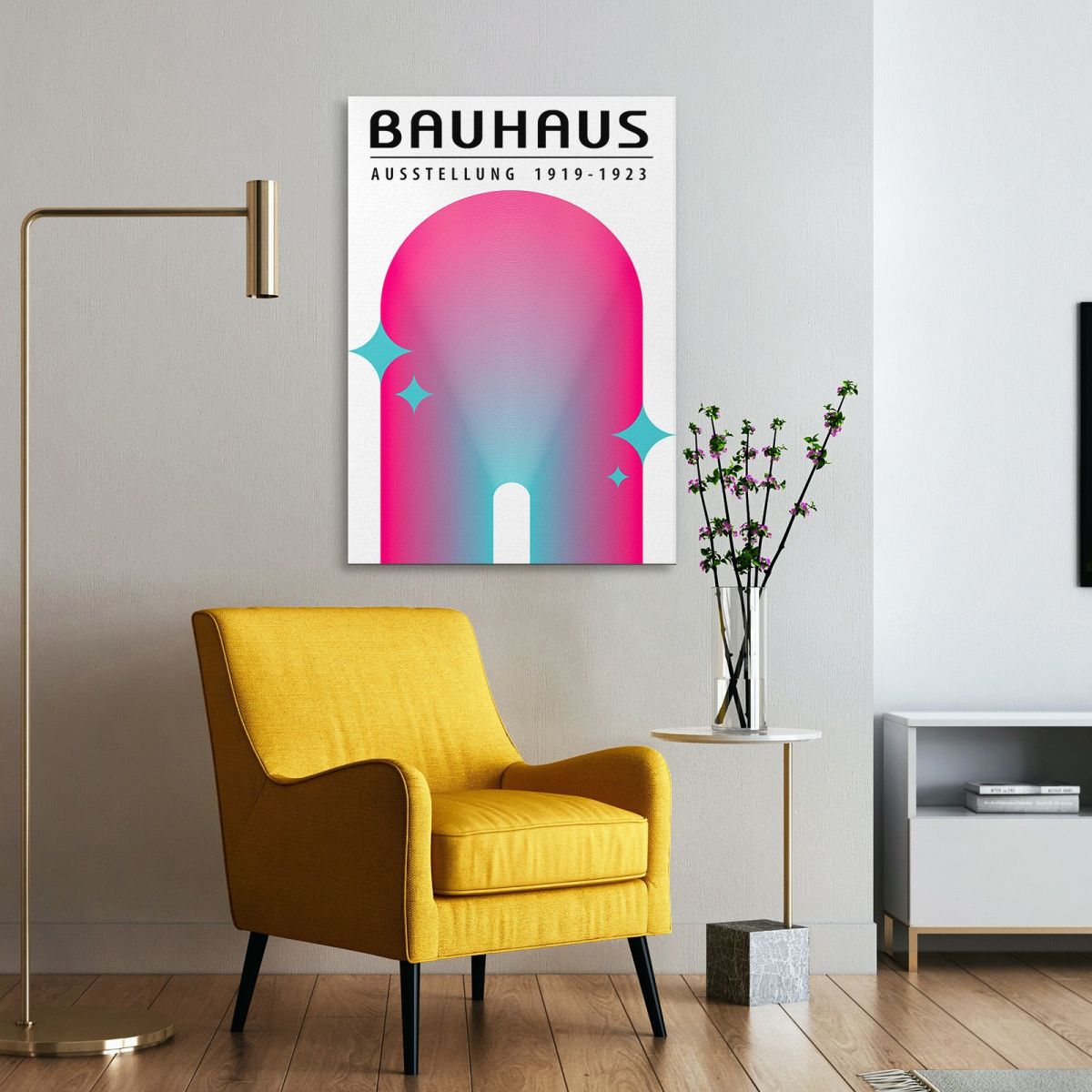 Quadro Bauhaus Arco Luminoso Sfumato Bauhaus Style bhs26 quadro stampa su tela