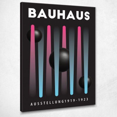 Quadro Bauhaus Sfere E Linee In Colori Neon Bauhaus Style bhs27 quadro stampa su tela