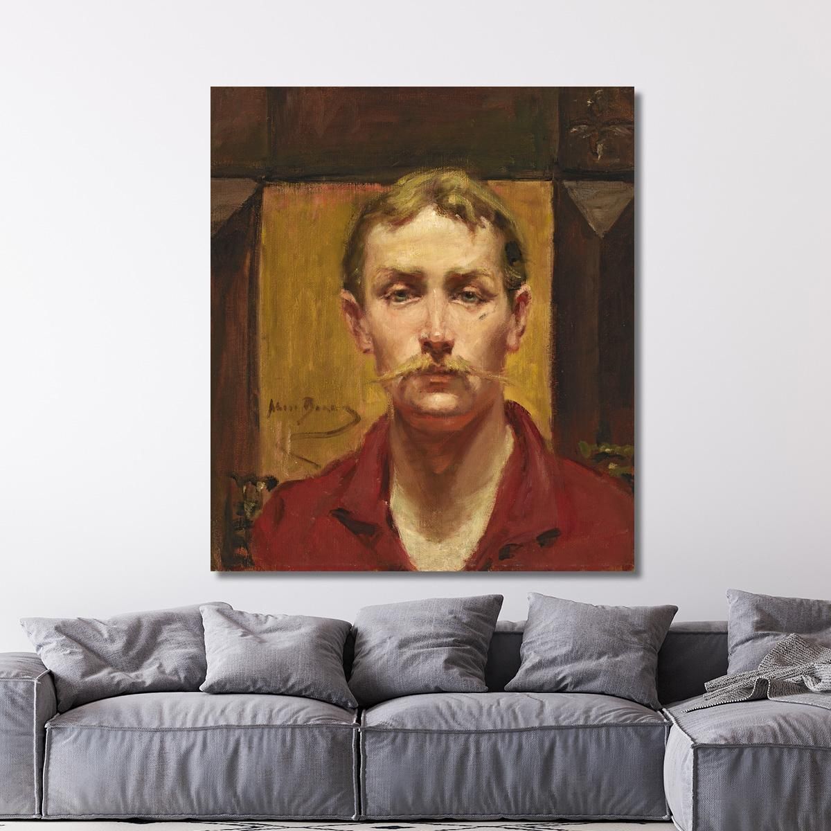 Uomo Biondo Alice Pike Barney apb14 quadro stampa su tela