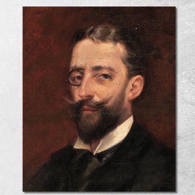 Uomo Con Monocolo Alice Pike Barney apb68 quadro stampa su tela