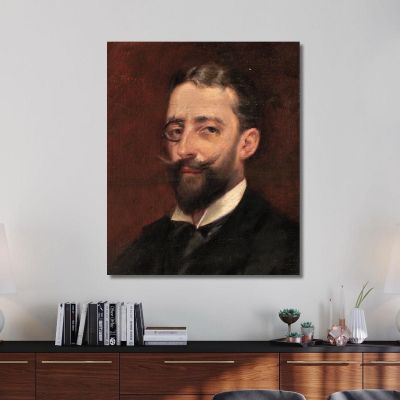 Homme Avec Monocle Alice Pike Barney, apb68 tableau impression sur toile