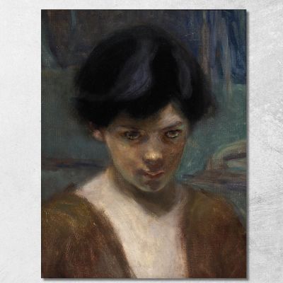 Studio Della Testa Di Un Ragazzo Alice Pike Barney apb102 quadro stampa su tela