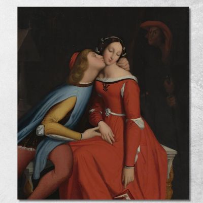 Paolo E Francesca Jean Auguste Dominique Ingres jad27 quadro stampa su tela