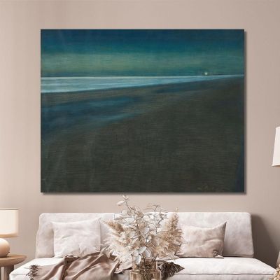 Vista Sulla Spiaggia Di Notte Léon Spilliaert lsp12 quadro stampa su tela Vista Sulla Spiaggia Di Notte Léon Spilliaert lsp12 quadro stampa su tela