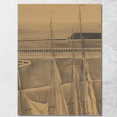 Il Porto Di Ostenda Léon Spilliaert lsp28 quadro stampa su tela