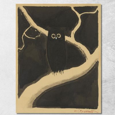 Il Gufo Léon Spilliaert lsp32 quadro stampa su tela