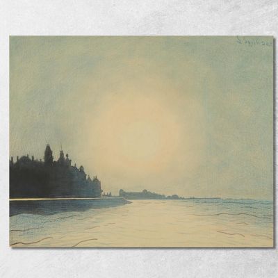 La Diga Marina Di Ostenda Vista Dalla Staccionata Léon Spilliaert lsp38 quadro stampa su tela