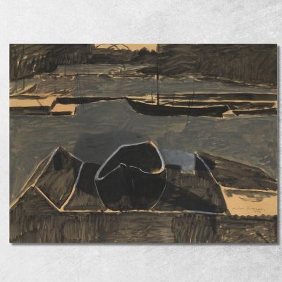 Docks A Ostenda Léon Spilliaert lsp41 quadro stampa su tela