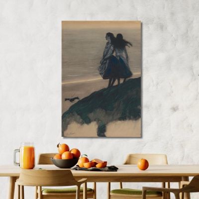 Mädchen Auf Einer Düne Léon Spilliaert, lsp49 drucken auf leinwand